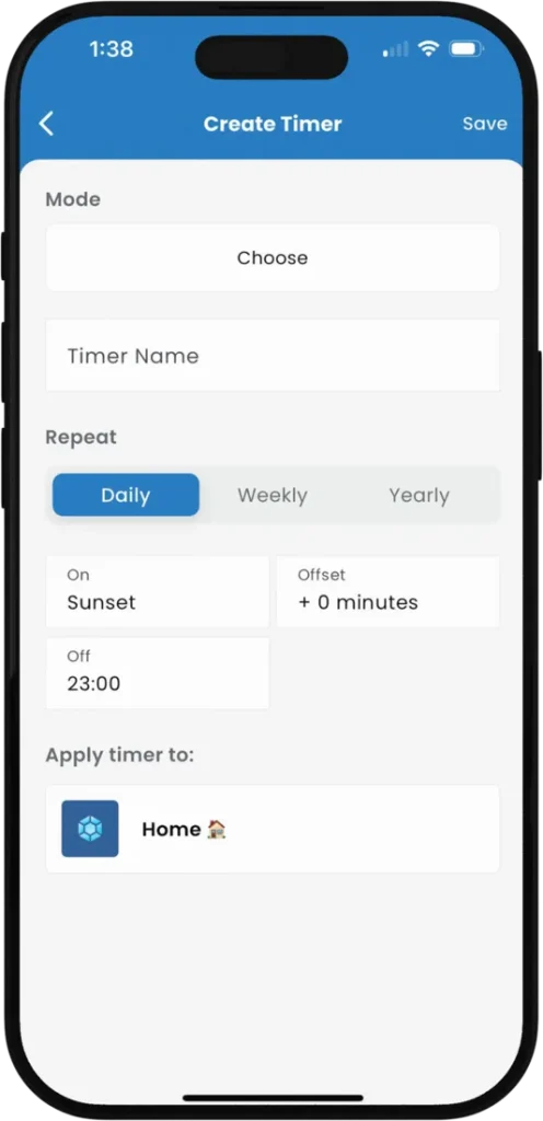 Permanent Lighting - Gemstone Lights App Timer